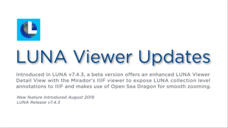 LUNA Viewer Updates