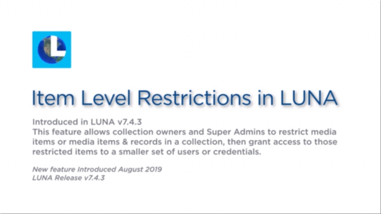 Item Level Restrictions