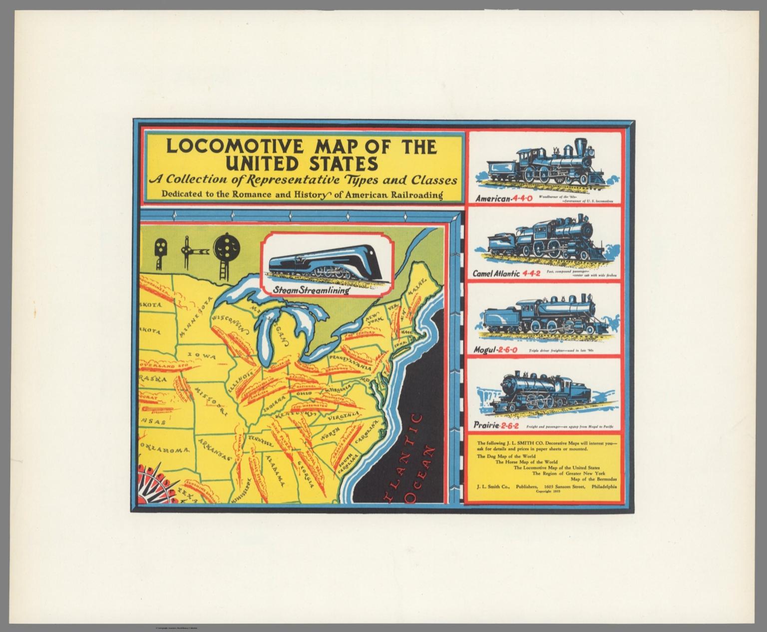 Locomotive Map of the United States.
