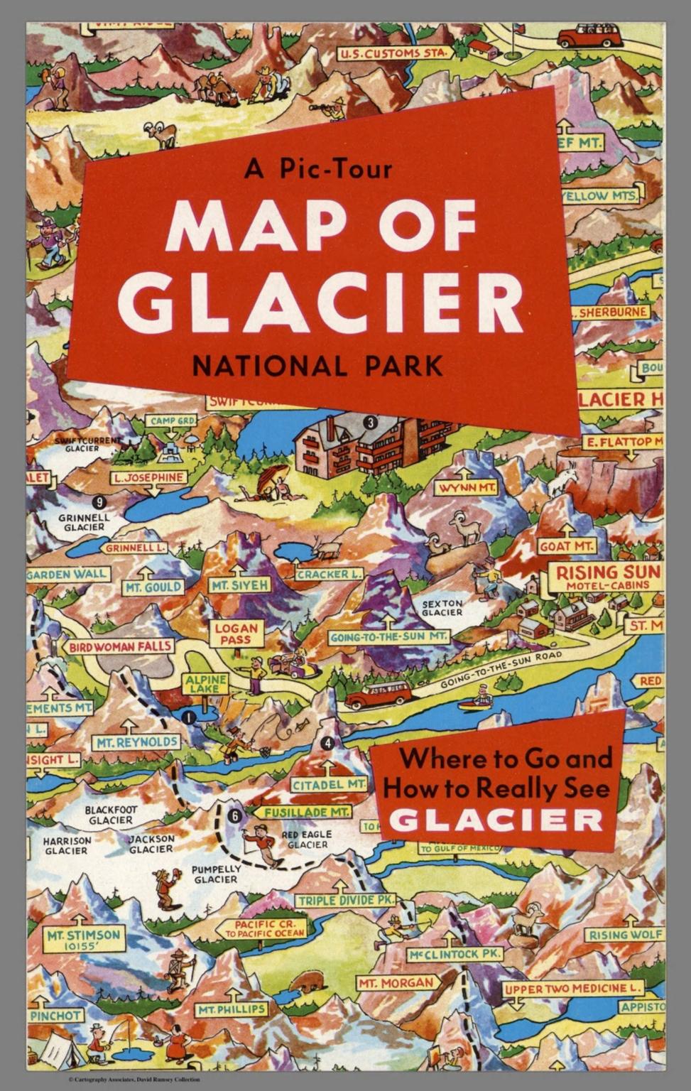 Covers: A Pic-Tour Map of Glacier National Park. Where to Go and How to Really See Glacier.